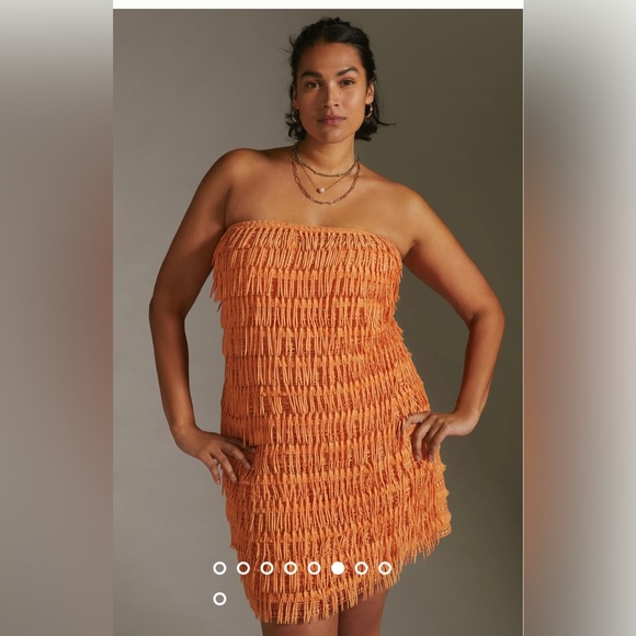 Anthropologie Let Me Be Fringed Tube Mini Dress - Picture 3 of 7